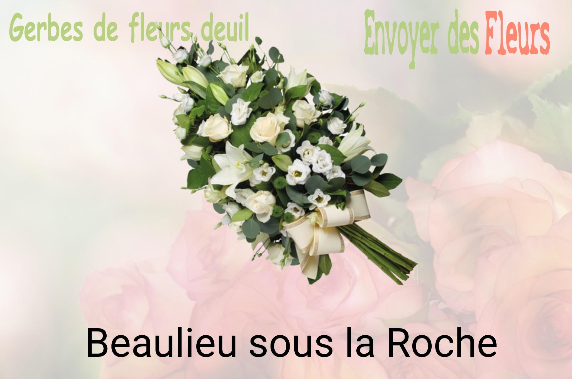 Gerbe de fleurs de deuil livrée à Beaulieu-sous-la-Roche